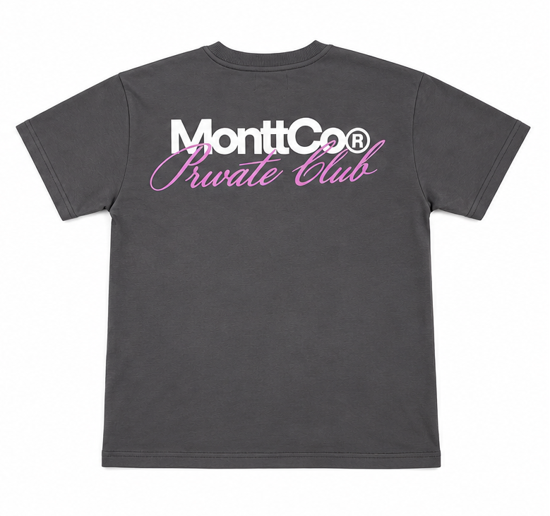 Camiseta MonttCo Private Club Chumbo