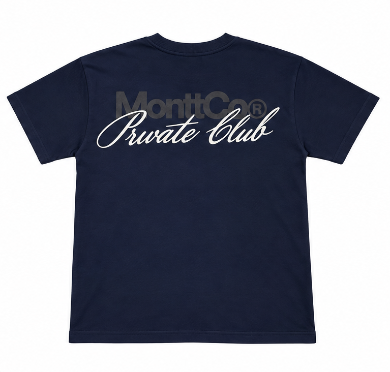 Camiseta MonttCo Private Club Azul
